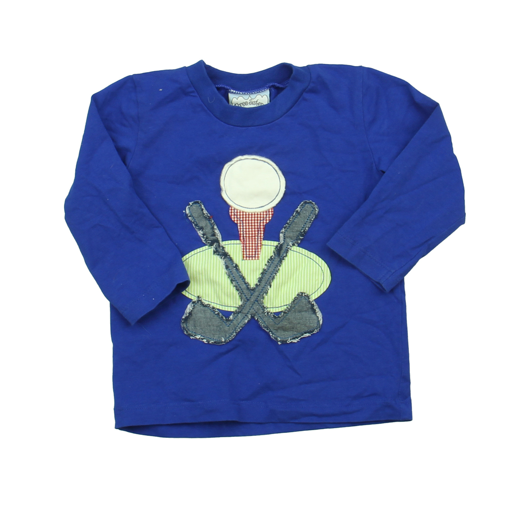 Three Sisters Boys Blue Golf Long Sleeve T-Shirt size: 12 Months
